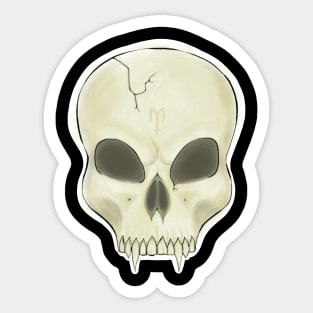 Vampire Skull Sticker